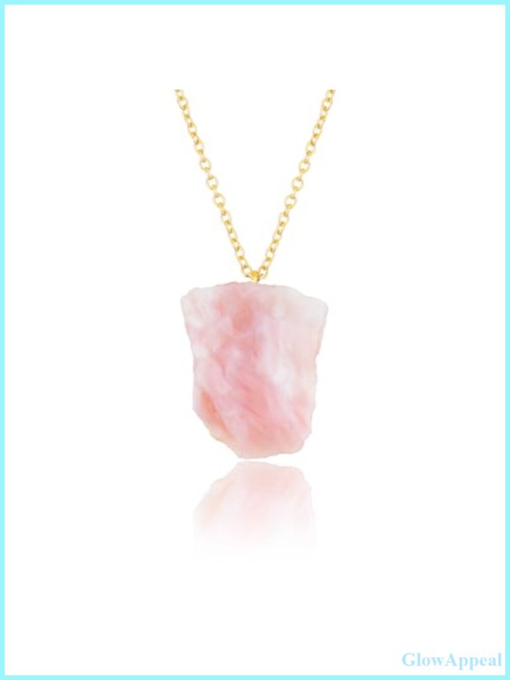 Raw Gemstone Necklace 18K Gold Plated Chain Healing Boho Gift Women